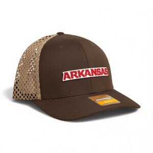 Arkansas Razorbacks ARKANSAS Red 3D Snapback Tilikum Trucker Hat- Brown/ Tan